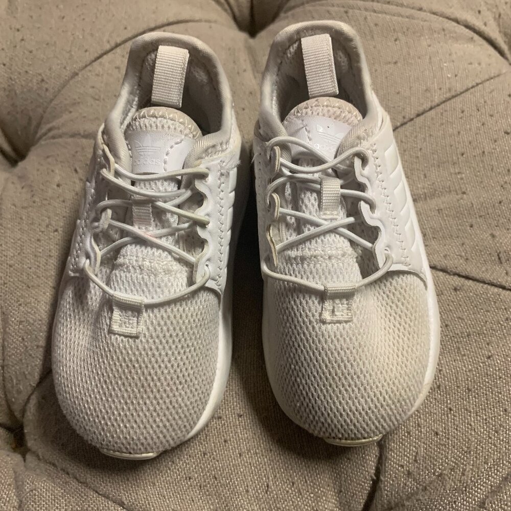 Little Girl's Size 5.5 White Adidas Sneakers